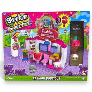 Moose Toys Shopkins Kinstructions Fashion Boutique Set Blocks with Figures NEW
